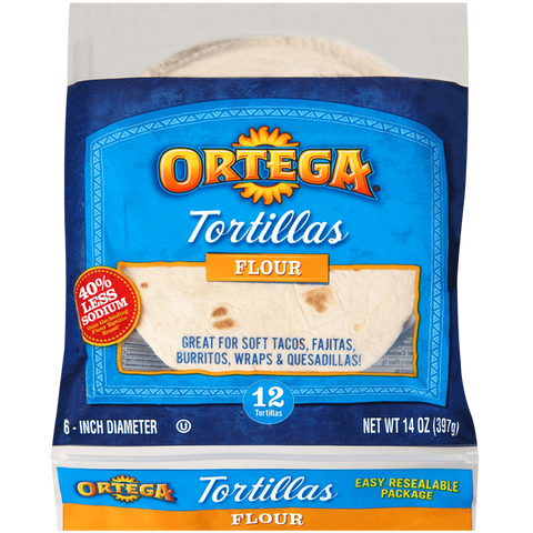 TORTILLAS DE HARINA ORTEGA 10UNDS 14.3 OZ