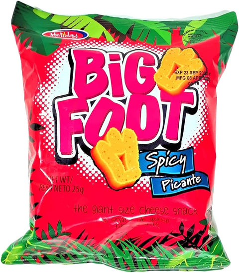 BIG FOOT SNACK CHEESE SPICY 12PCS - Kurt Supermarket