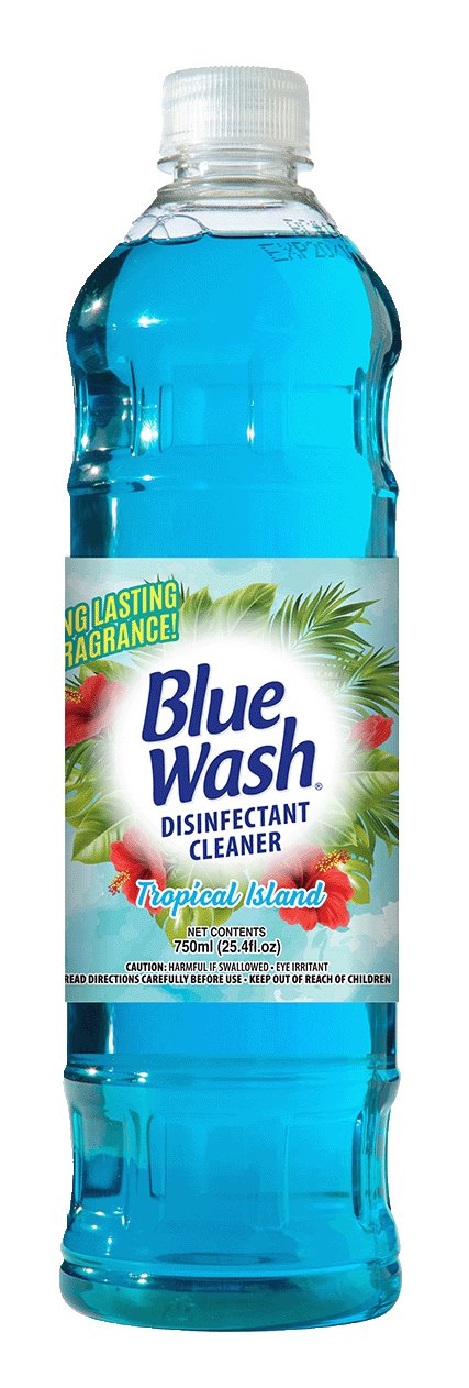 BLUE WASH DISINFECTANT CLEANER 750ML - TROPICAL ISLAND - Kurt Supermarket