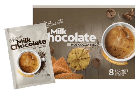 CAFE BARISTA HOT COCOA MIX - 8 PKS X 30G MILK CHOCOLATE - Kurt Supermarket