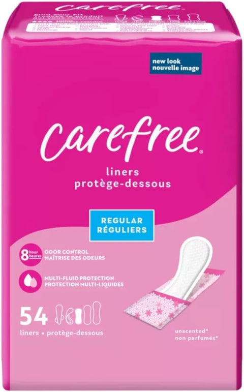 CAREFREE LINERS 54 PCS - UNSCENTED - Kurt Supermarket