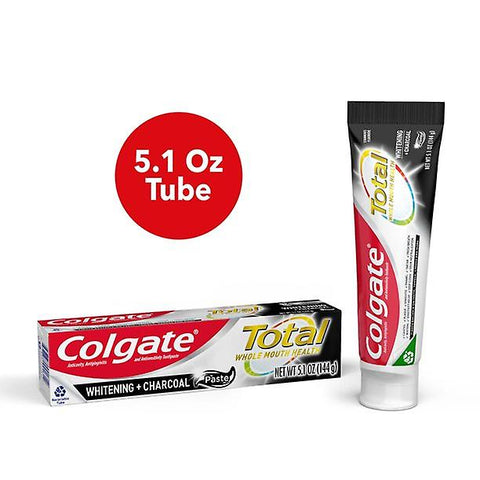 COLGATE TOTAL TOOTHPASTE 5.1OZ - WHITENING + CHARCOAL PASTE - Kurt Supermarket
