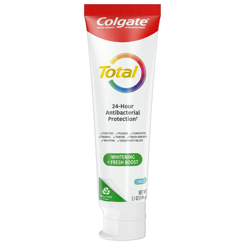 COLGATE TOTAL TOOTHPASTE 5.1OZ - WHITENING + FRESH BOOST GEL - Kurt Supermarket