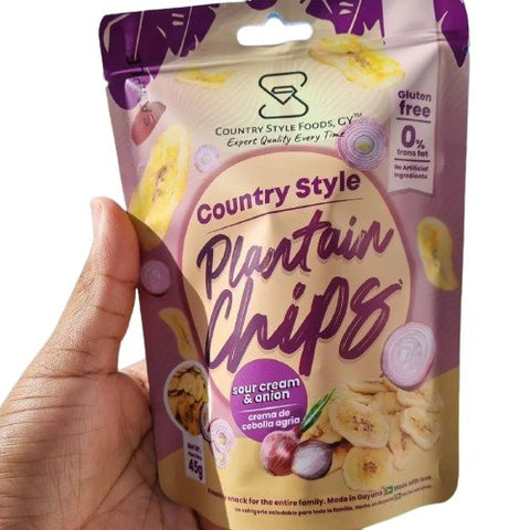 COUNTRY STYLE PLANTAIN CHIPS 45G - SOUR CREAM & ONION - Kurt Supermarket