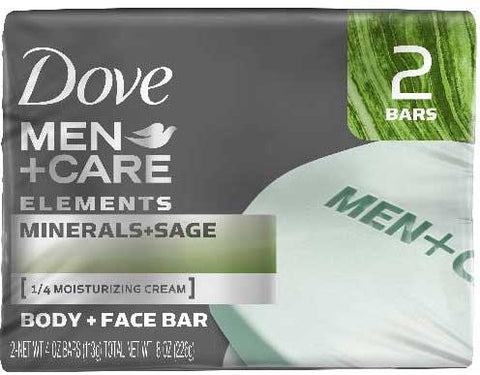 DOVE MEN SOAP 2 BARS*3.75OZ - MINERALS & SAGE - Kurt Supermarket