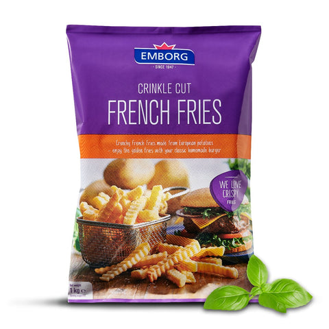 EMBORG FRENCH FRIES 1KG - CRINKLE CUT - Kurt Supermarket