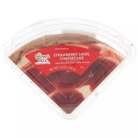 FATHER'S TABLE CHEESECAKE 12OZ - STRAWBERRY SWIRL - Kurt Supermarket