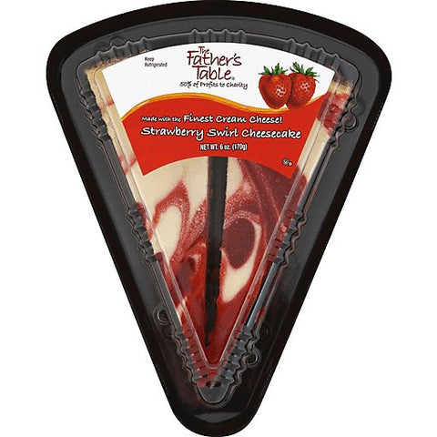 FATHER'S TABLE CHEESECAKE 6OZ - STRAWBERRY SWIRL - Kurt Supermarket