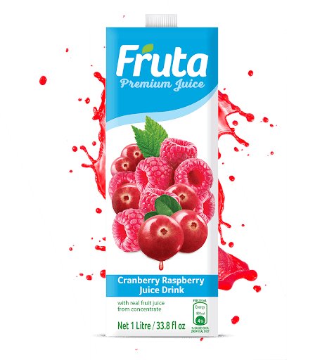 FRUTA JUICE 1L - CRANBERRY RASPBERRY - Kurt Supermarket