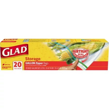 GLAD GALLON ZIPPER 20 BGS - STORAGE - Kurt Supermarket