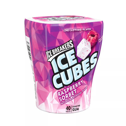 ICE BREAKERS SUGAR FREE GUM 40 PCS - RASPBERRY SORBET - Kurt Supermarket