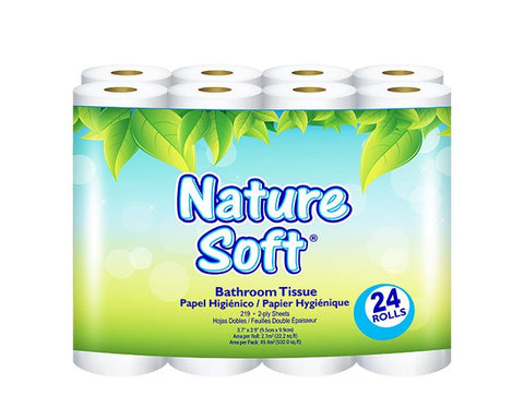 NATURE SOFT 24 ROLLS - UNSCENTED BATHROOM TISSUE - Kurt Supermarket