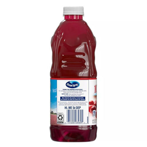 OCEAN SPRAY 100% JUICE DRINK 64 OZ - CRANBERRY - Kurt Supermarket