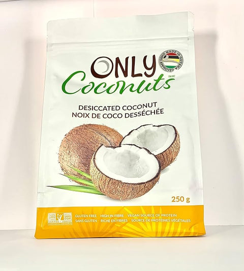 ONLY COCONUTS 250G - DESICCATED COCONUT - Kurt Supermarket