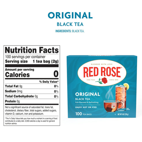 RED ROSE BLACK TEA 100PCS - ORIGINAL - Kurt Supermarket