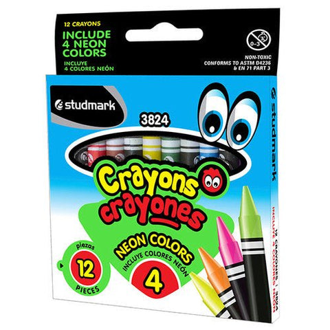 STUDMARK CRAYONS 12PCS - 3824 - Kurt Supermarket