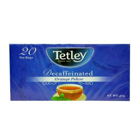 TETLEY BLACK TEA 20PCS - 40G DECAFFEINATED - Kurt Supermarket