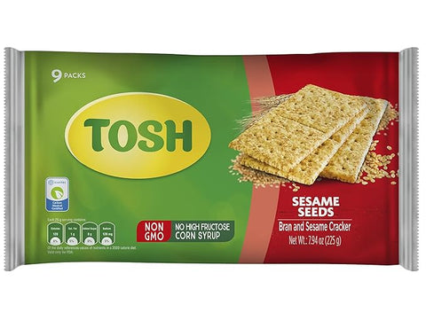 TOSH CRACKERS 9PC - SESAME SEEDS - Kurt Supermarket