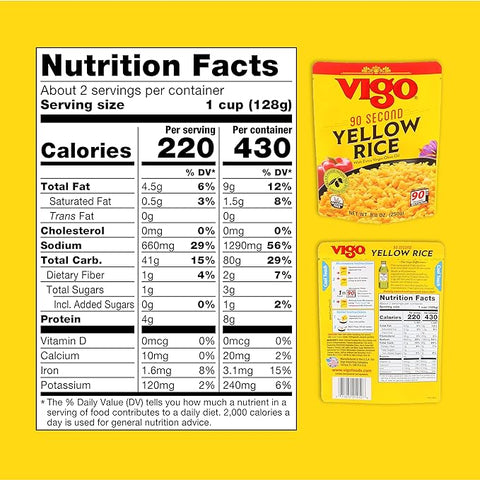 VIGO YELLOW RICE 8.8 OZ - Kurt Supermarket