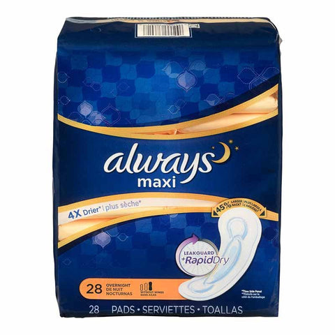 ALWAYS MAXI 28 PADS OVERNIGHT - Uplift Things