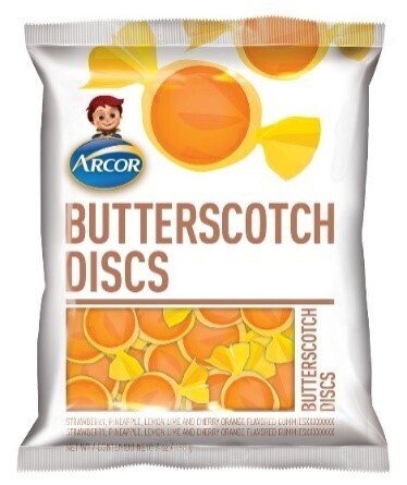 ARCOR CANDY 8OZ - BUTTERSCOTCH DISCS - Uplift Things