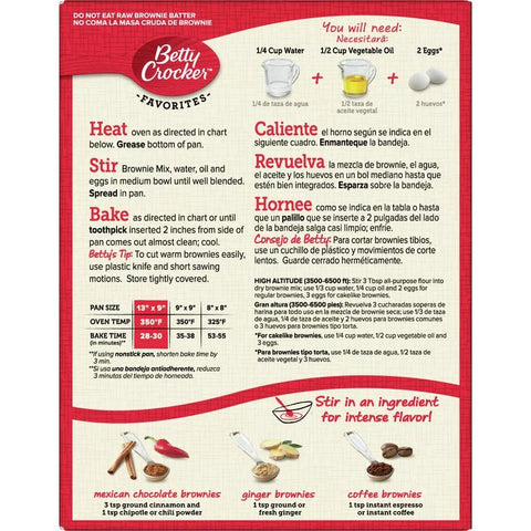 BETTY CROCKER BROWNIE 19.9 OZ - DARK CHOCOLATE - Uplift Things