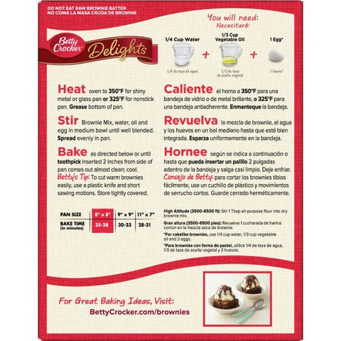 BETTY CROCKER BROWNIE MIX 16OZ - SUPREME WALNUT - Uplift Things