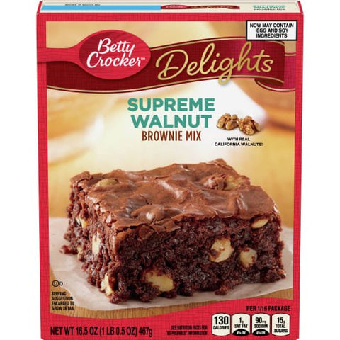 BETTY CROCKER BROWNIE MIX 16OZ - SUPREME WALNUT - Uplift Things