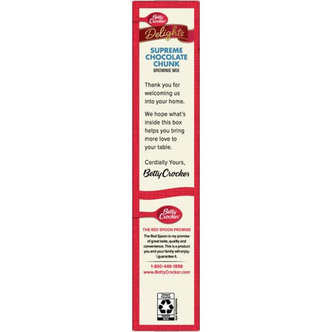 BETTY CROCKER BROWNIE MIX 18OZ - SUPREME CHOCOLATE CHUNK - Uplift Things