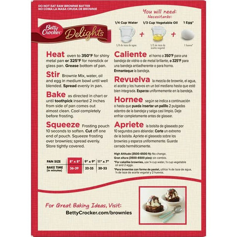 BETTY CROCKER BROWNIE MIX 19.1OZ - SUPREME FROSTED - Uplift Things