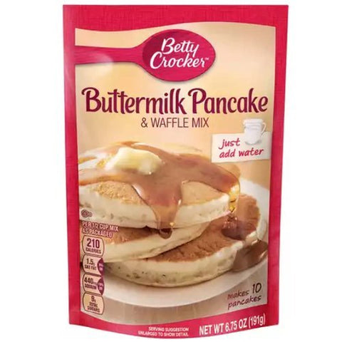 BETTY CROCKER BUTTERMILK PANCAKE & WAFFLE MIX 6.75OZ - Uplift Things