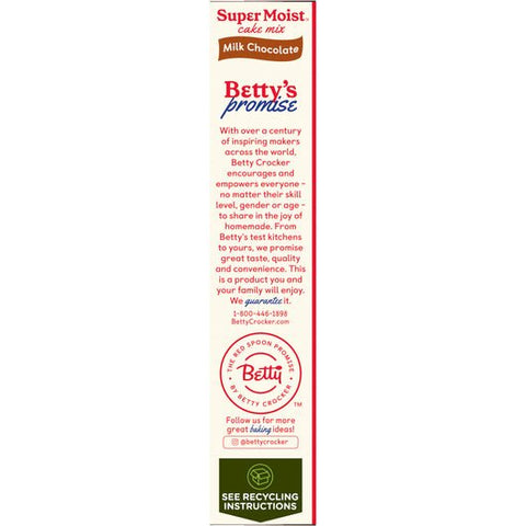 BETTY CROCKER CAKE MIX 13.25OZ - MILK CHOCOLATE - Kurt Supermarket