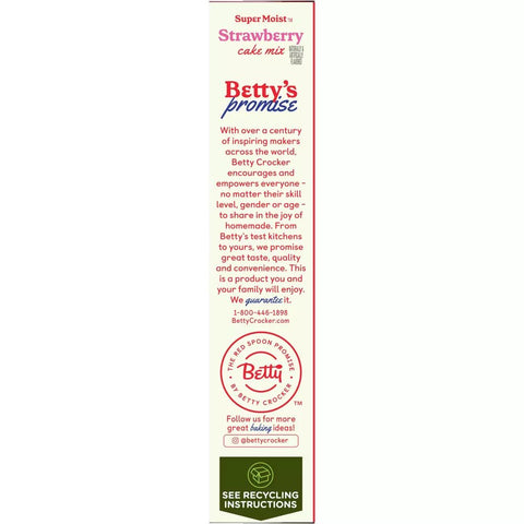 BETTY CROCKER CAKE MIX 13.25OZ - STRAWBERRY - Uplift Things