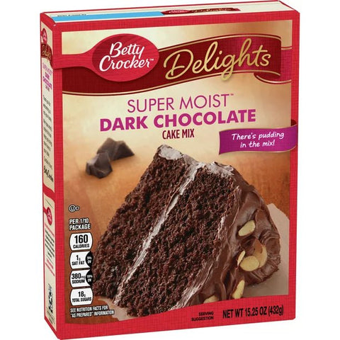 BETTY CROCKER CAKE MIX 15.25OZ - DARK CHOCOLATE - Uplift Things