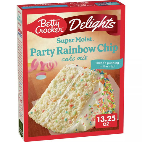 BETTY CROCKER CAKE MIX 15.25OZ - PARTY RAINBOW CHIP - Uplift Things