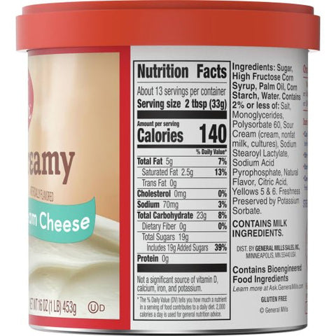 BETTY CROCKER FROSTING 16OZ - CREAM CHEESE - Uplift Things