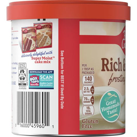 BETTY CROCKER FROSTING 16OZ - CREAM CHEESE - Uplift Things