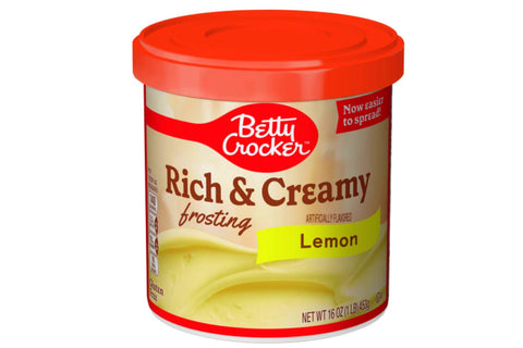 BETTY CROCKER FROSTING 16OZ - RICH & CREAMY LEMON - Uplift Things