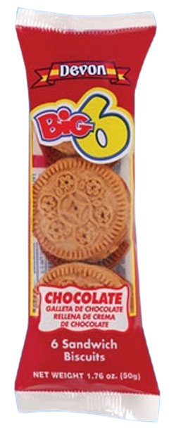 BIG 6 CHOCOLATE CREAMS BISCUIS 50G - Uplift Things