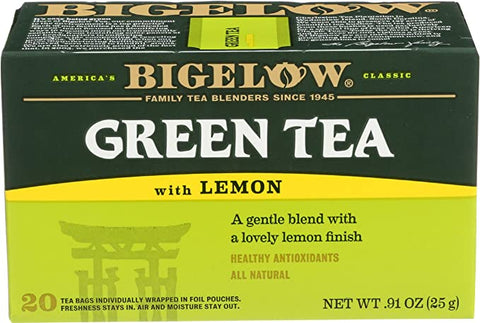 BIGELOW GREEN TEA 20 BAGS .91 OZ - WITH LEMON - Uplift Things