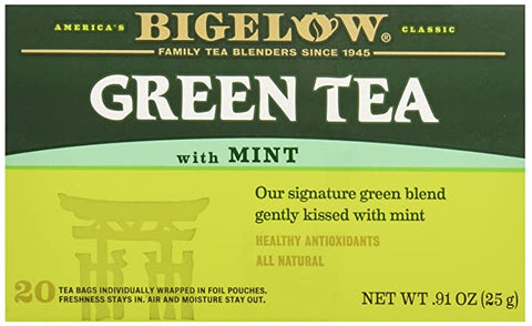 BIGELOW GREEN TEA 20 BAGS - WITH MINT - Uplift Things