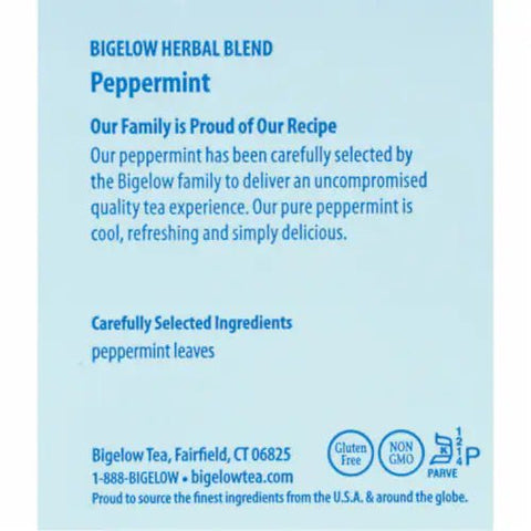 BIGELOW HERBAL TEA 1.09OZ - PEPPERMINT - Uplift Things