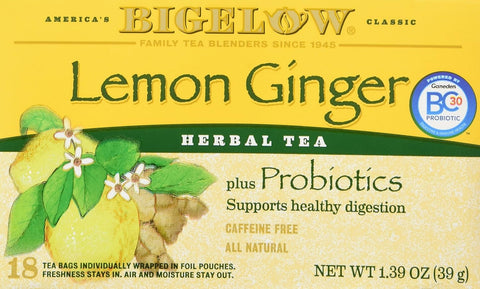 BIGELOW HERBAL TEA 39G - LEMON GINGER - Uplift Things