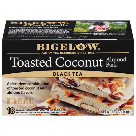 BIGELOW TEA BAGS 18PCS - TOASTED COCONUT ALMOND BARK - Uplift Things