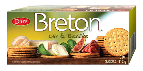 BRETON CRACKERS 112G - BASIL & OLIVE OILE - Uplift Things