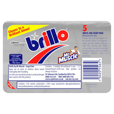 BRILLO MULTI USE SOAP PADS 5PCS - Uplift Things