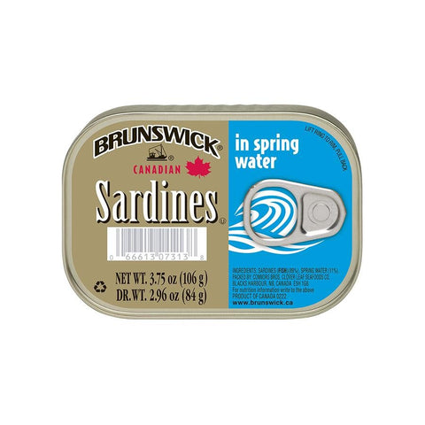 BRUNSWICK SARDINE IN SPRING WATER 106G - Uplift Things