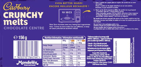 CADBURY CRUNCHY MELTS 156G - Uplift Things