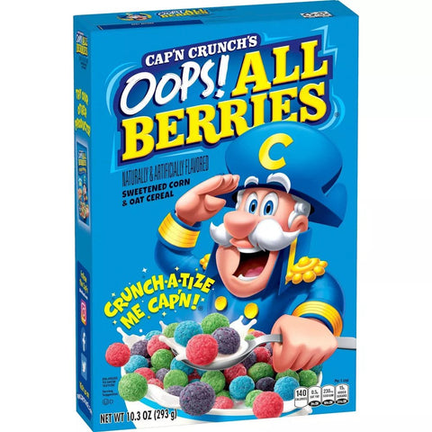 CAP'N CRUNCH CEREAL 10.3 OZ - OOPS! ALL BERRIES - Uplift Things