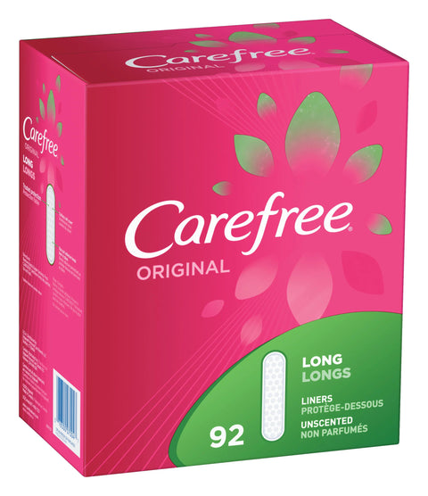 CAREFREE LINERS ORIGINAL 92PCS - UNSCENTED LONG - Uplift Things